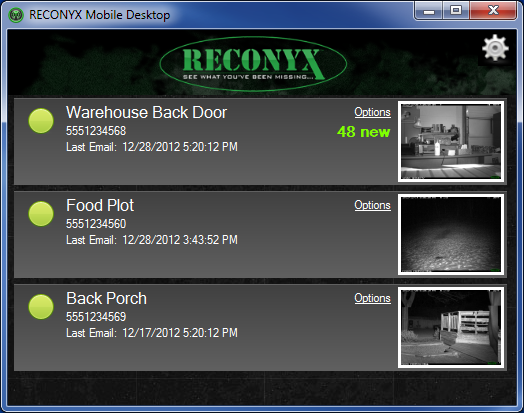 Reconyx Mobile Desktop Screenshot