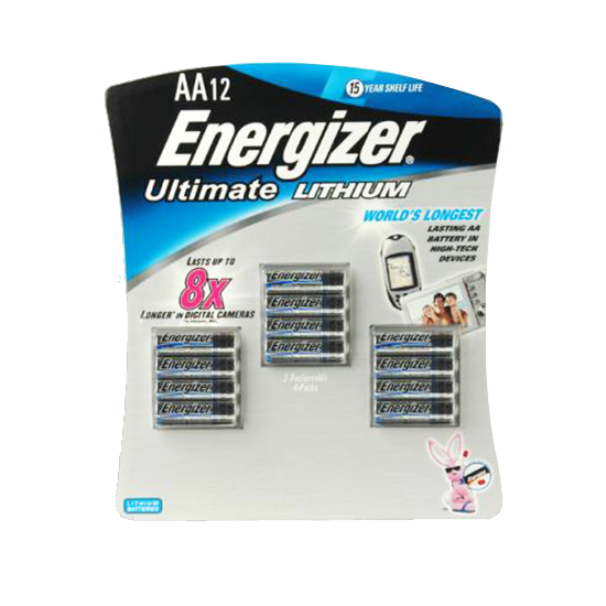 Lithium AA 12-Pack batteries