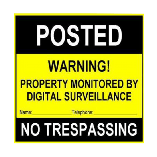 No Trespassing Signs 6-pack