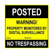 No Trespassing Signs 6-pack